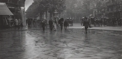 A Wet Day on the Boulevard, Paris by Alfred Stieglitz, photograph, 1894
