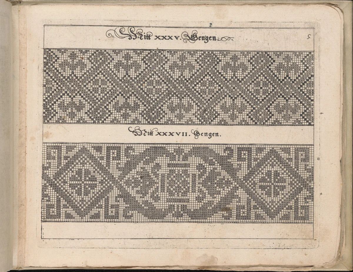 Schön Neues Modelbuch (Page 7 recto) by Johann Sibmacher, book, 1597