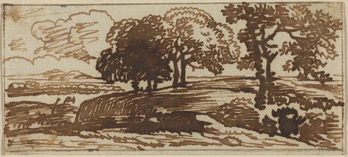 Landscape by Franz Kobell, drawing, 1749-1822