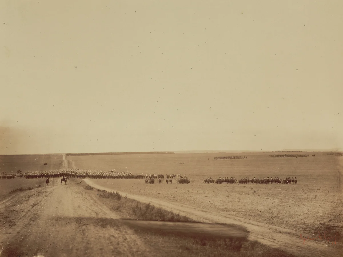 Maneuvers, Camp de Châlons by Gustave Le Gray, photograph, 1857