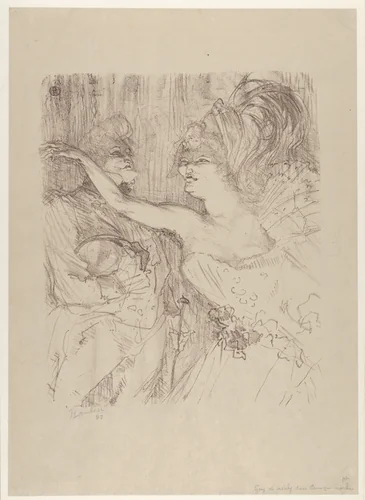 Guy and Mealy, in Paris Qui Marche by Henri de Toulouse-Lautrec, print, 1898