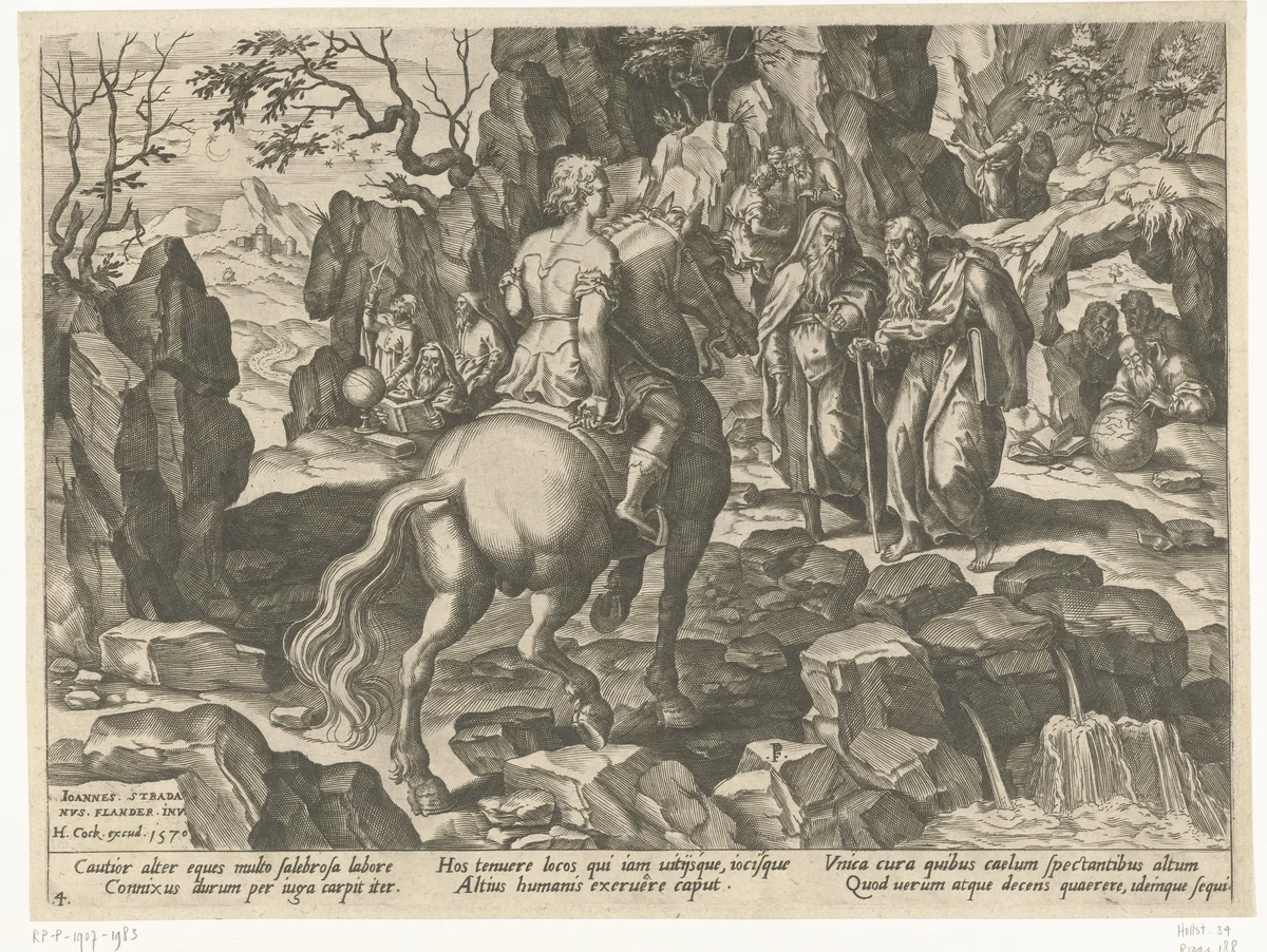 Vergaren van kennis by Unknown, print, 1570