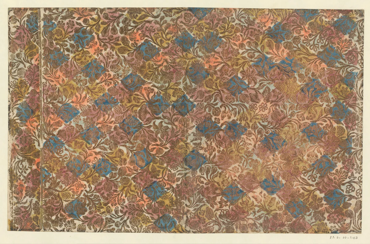 Blad mt bloemen en vruchten by anonymous, other, 1750-1820