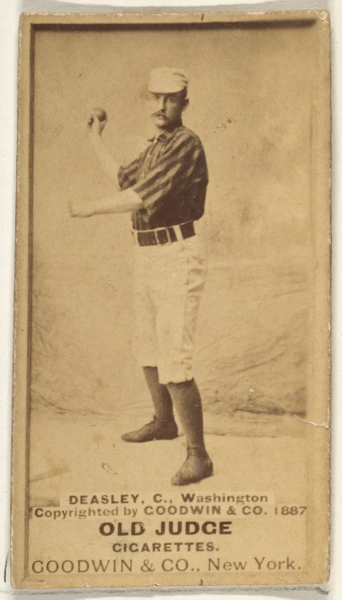 Patrick "Pat" E. Dealy, Catcher, Washington Nationals, from the Old Judge series (N172) for Old Judge Cigarettes by Goodwin & Company, photograph, 1887