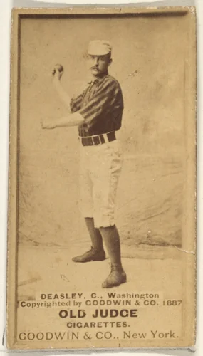Patrick "Pat" E. Dealy, Catcher, Washington Nationals, from the Old Judge series (N172) for Old Judge Cigarettes by Goodwin & Company, photograph, 1887