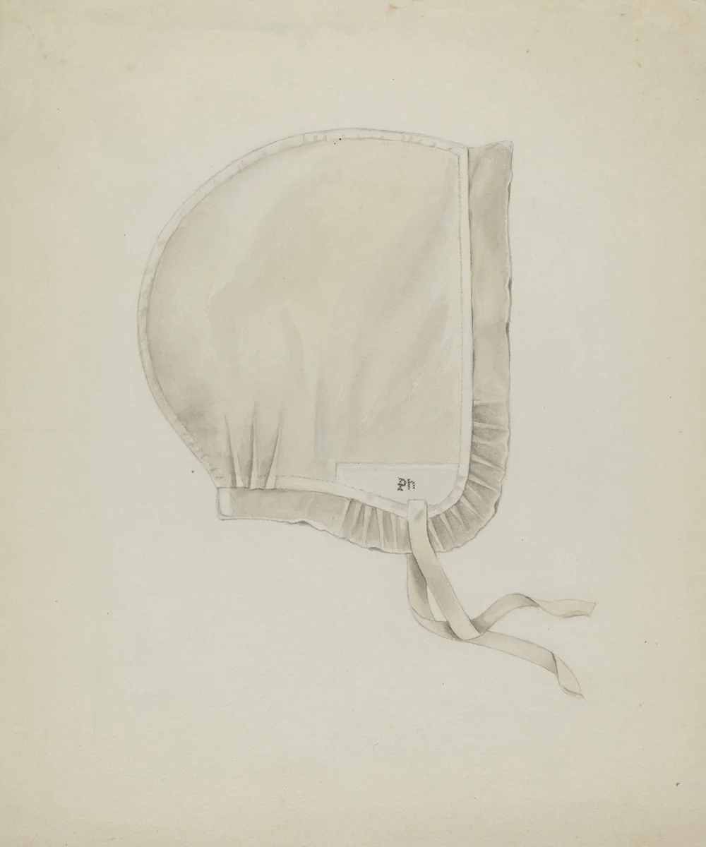 Shaker Infirmary Cap by Betty Fuerst, index of american design, 1936