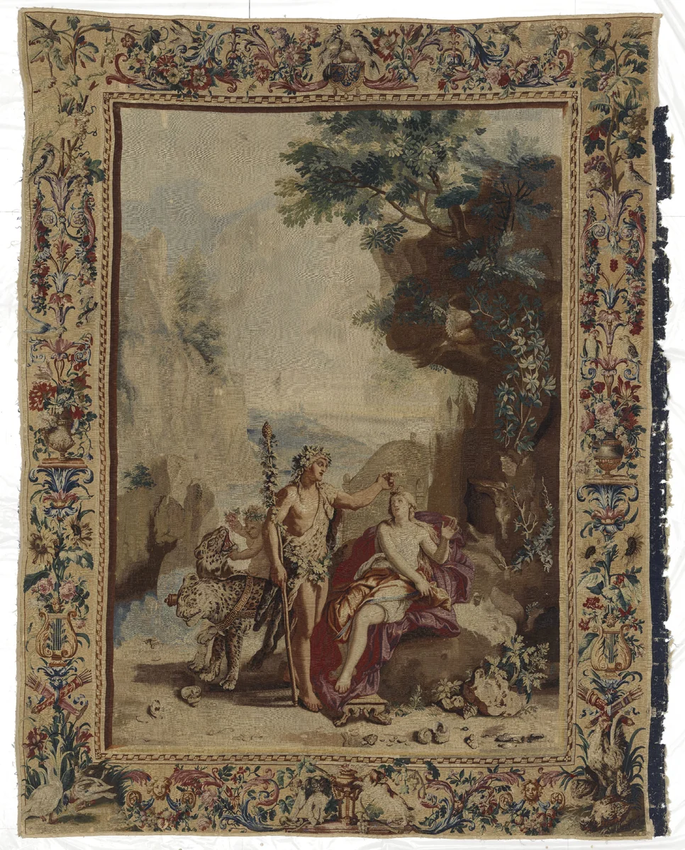 Bacchus and Ariadne by Manufacture Royale des Gobelins, textile, 1680-1684