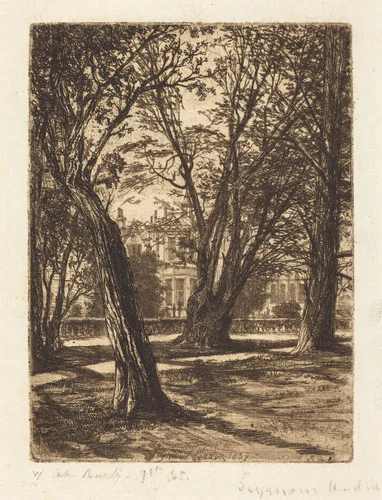 Kensington Gardens (The Small Plate) by Francis Seymour-Haden, print, 1859