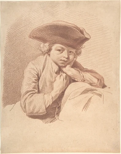 Portrait of a Boy by Georg Friedrich Schmidt, drawing, 1720-1775