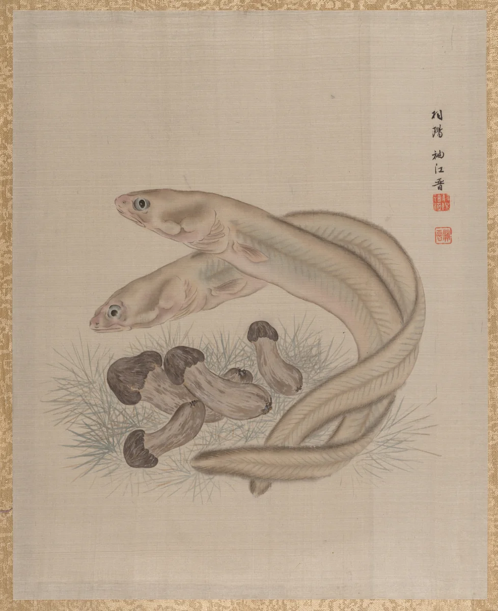 Eels by Seki Shūkō, painting, 1890-1892