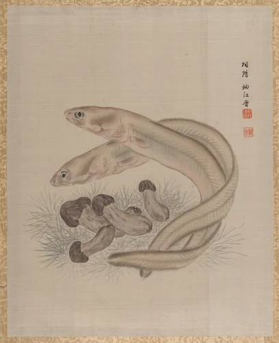 Eels by Seki Shūkō, painting, 1890-1892
