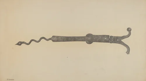 Hinge by Gordon Sanborn, index of american design, 1939