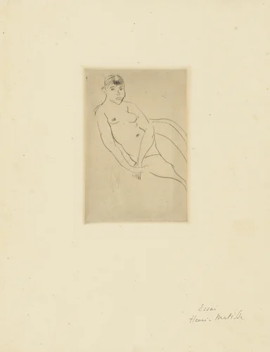 Half-Length Nude (Nu à demi allongé) by Henri Matisse, print, 1913