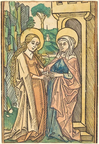 Visitation by German 15th Century, print, 1400-1499