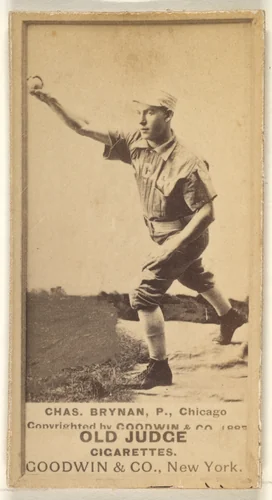 Chas. Brynan, Pitcher, Chicago, from the Old Judge series (N172) for Old Judge Cigarettes by Goodwin & Company, photograph, 1887-1890