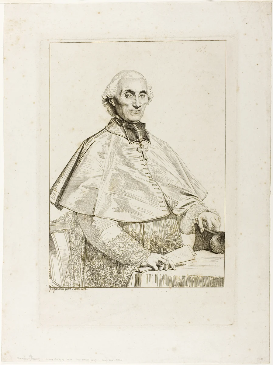 Gabriel Cortois de Pressigny by Jean-Auguste-Dominique Ingres, print, 1816