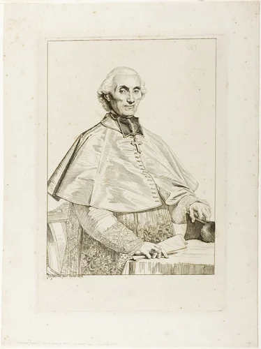 Gabriel Cortois de Pressigny by Jean-Auguste-Dominique Ingres, print, 1816