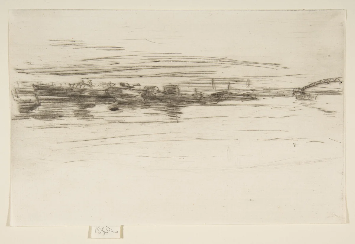 Steamboat Fleet by James McNeill Whistler, print, 1875
