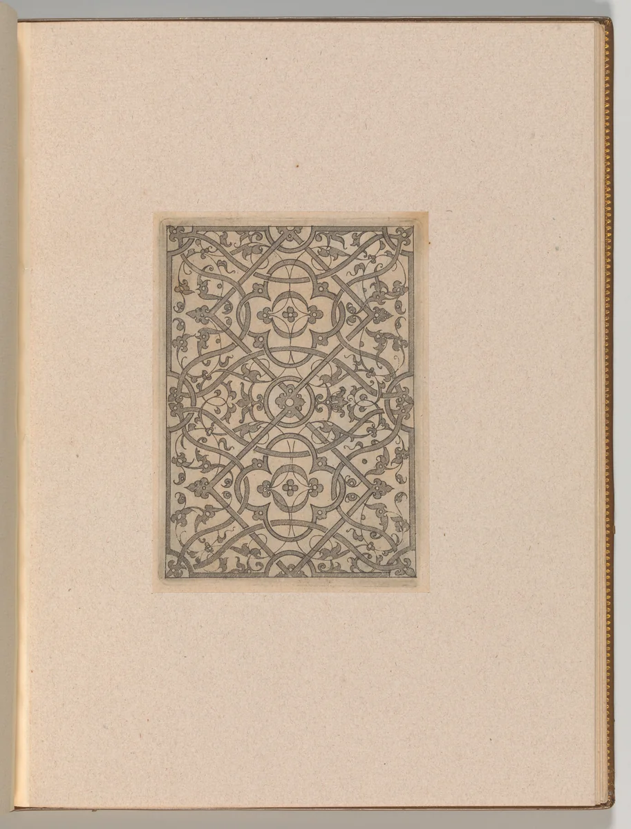 Copies after the 'Livre contenant passement de moresques' (plate 3) by Jacques Androuet du Cerceau, book, 1800-1900