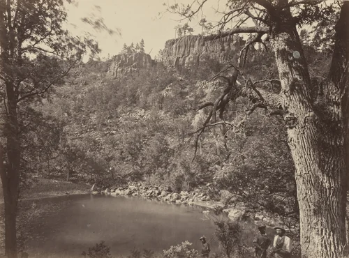 View on Apache Lake, Sierra Blanca Range, Arizona by Timothy O'Sullivan, photograph, 1871