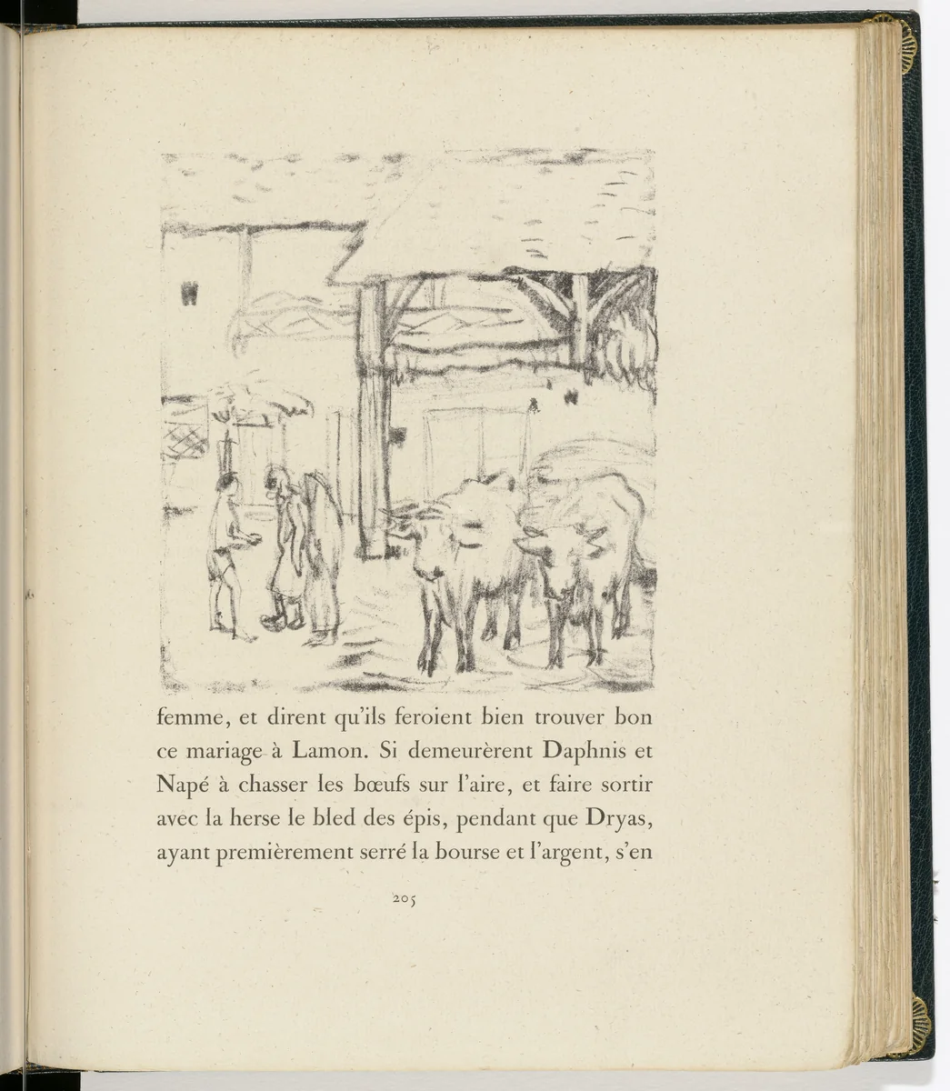In-text plate (page 205) from Daphnis et Chloé by Pierre Bonnard, illustrated book, 1902