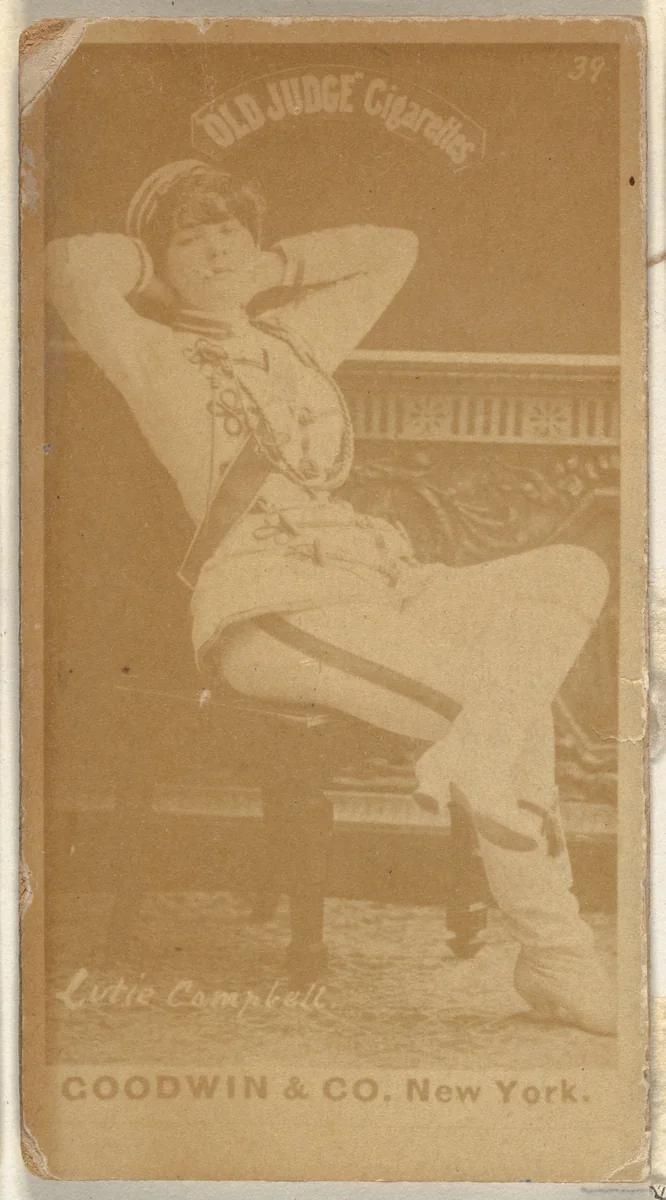 Cutie Campbell, from the Actors and Actresses series (N171) for Old Judge Cigarettes by Goodwin & Company, photograph, 1886-1890