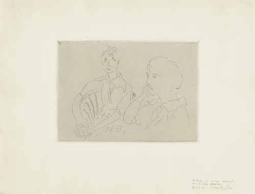 Double Portrait of Josette Gris (Double portrait de Josette Gris) by Henri Matisse, print, 1915