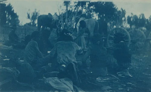 Navajo Camp, Manuelito, New Mexico by Charles Fletcher Lummis, photograph, 1895