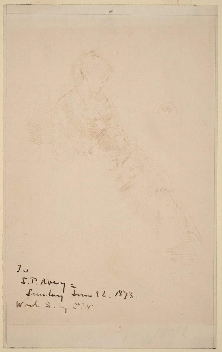 Sketch of Maud by James McNeill Whistler, drawing, 1871-1873