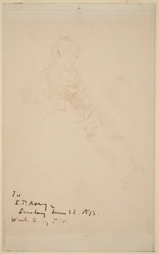 Sketch of Maud by James McNeill Whistler, drawing, 1871-1873