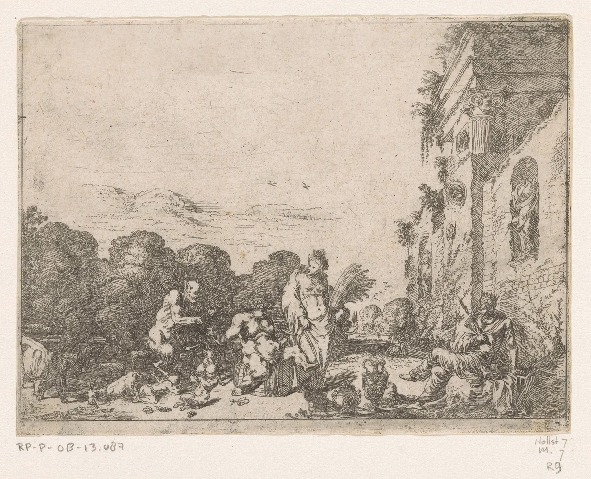 Aarde by Johann Wilhelm Baur, print, 1631-1632