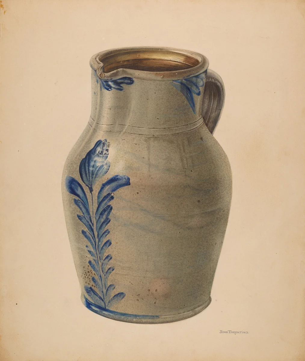 Pitcher by John Tarantino, index of american design, 1938