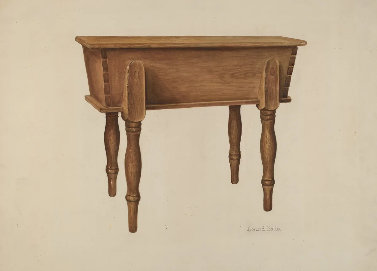 Dough Tray by Leonard Battee, index of american design, 1938