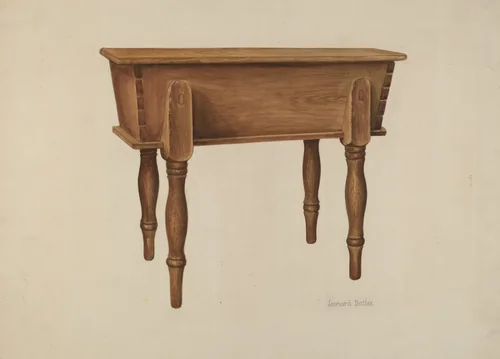 Dough Tray by Leonard Battee, index of american design, 1938