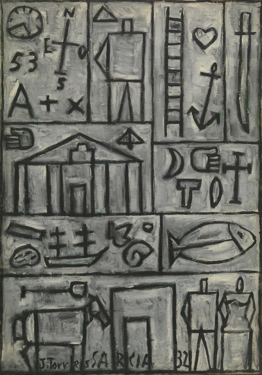 Composition by Joaquín Torres-García, painting, 1932