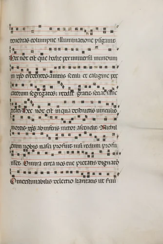 Missale: Fol. 155: Music for "Exultet" by Bartolommeo Caporali, book, 1469
