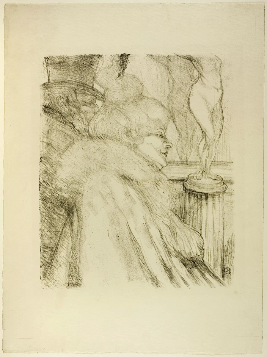 Leaving the Theater by Henri de Toulouse-Lautrec, print, 1896