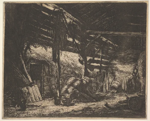 The Barn by Adriaen van Ostade, print, 1647