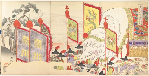 Chiyoda Castle (Album of Men) by Yōshū Chikanobu (楊洲周延), print, 1897