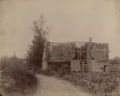 Untitled [Roofless Farmhouse, Somme] by Eugène Atget, photograph, 1898