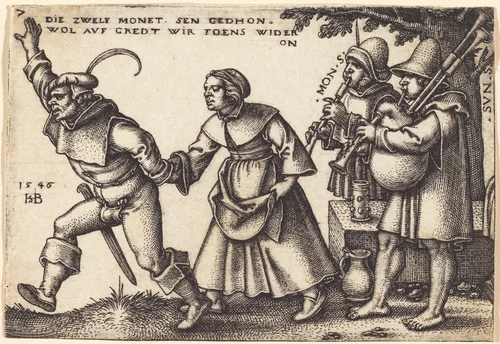 The Year's End by Sebald Beham, print, 1546