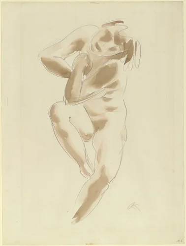 Nude (Akt) by Georg Kolbe, drawing, 1927