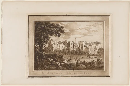 Part of the Remains of Llanphor near Pembroke by Paul Sandby, print, 1775