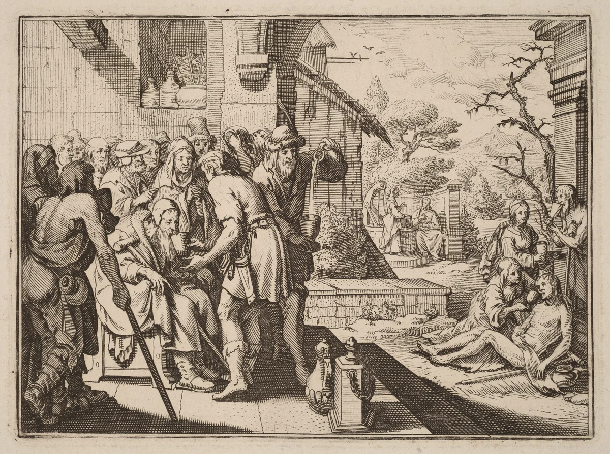 Quenching of the Thirsty by Conrad Meyer, portfolio, 1618-1689