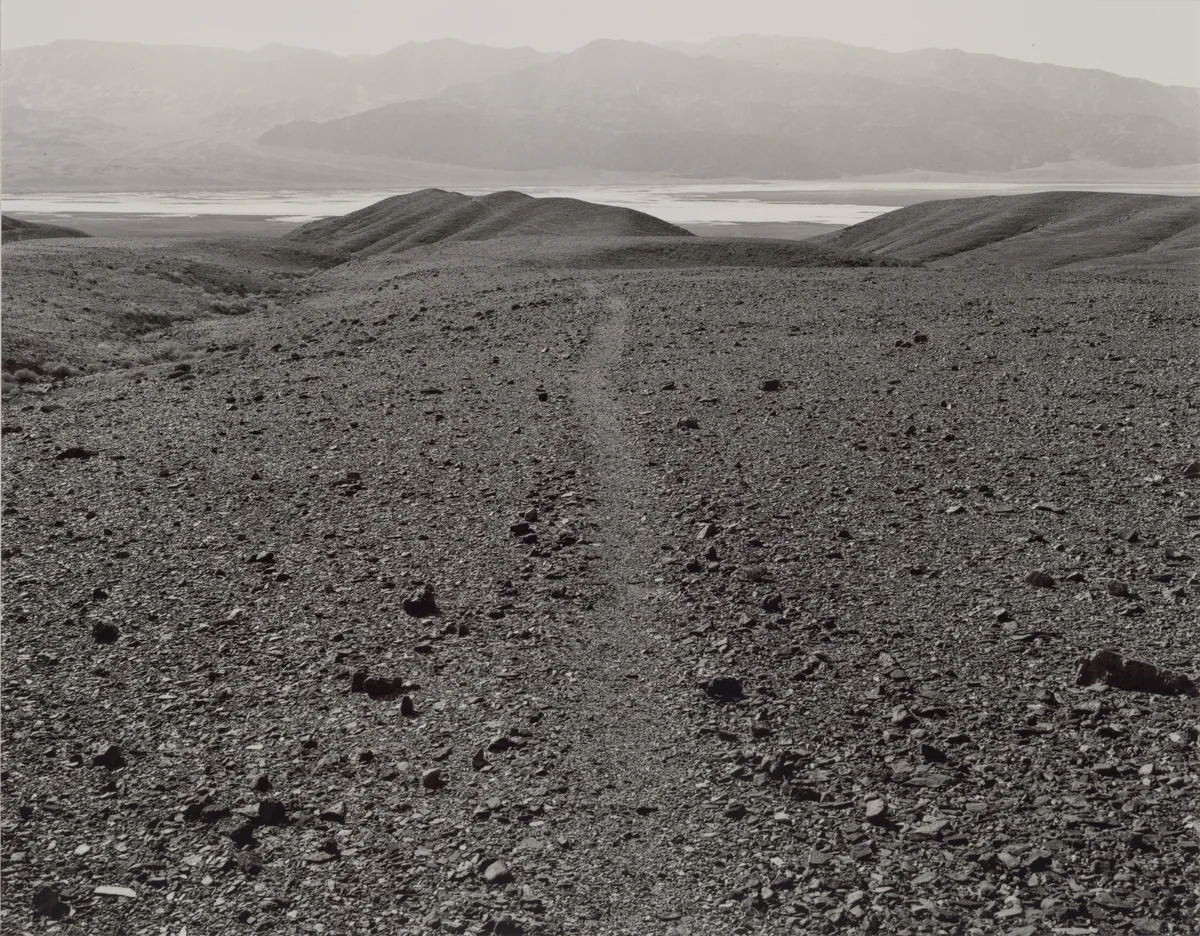 Lake Manly: Death Valley, Ancient Footpath, from Nevares Springs to the Lake by Mark Ruwedel, photograph, 1996