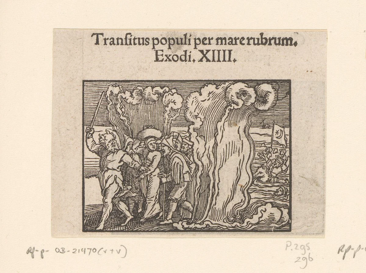 Doortocht door de Rode Zee by anonymous, print, 1530-1533