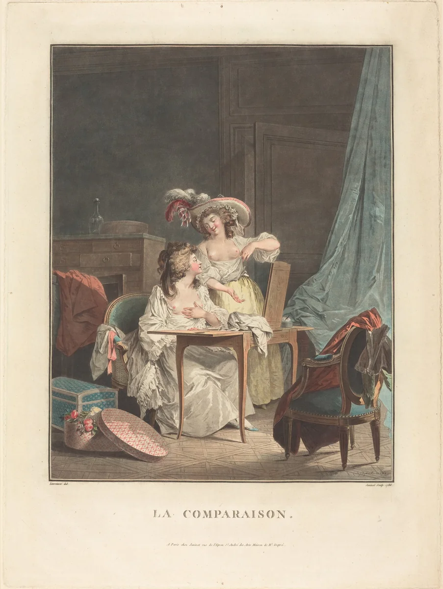 La Comparaison by Jean-François Janinet; Nicolas Lavreince, print, 1786