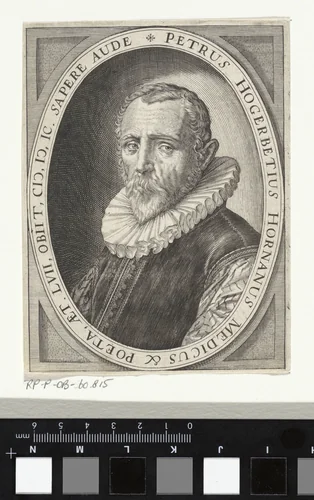 Portret van Petrus Hogerbetius by anonymous, print, 1600-1700
