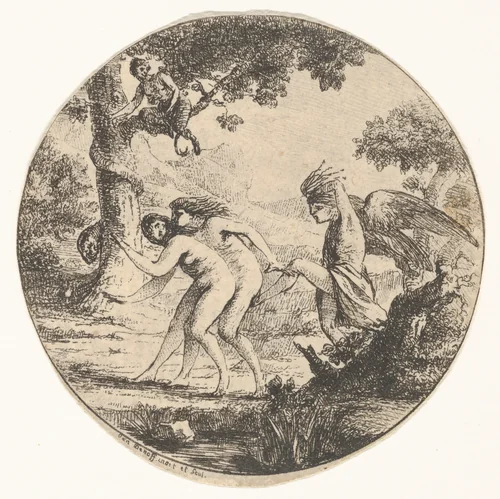 Adam and Eve Expelled from Paradise by Dominique Vivant Denon, print, 1747-1825