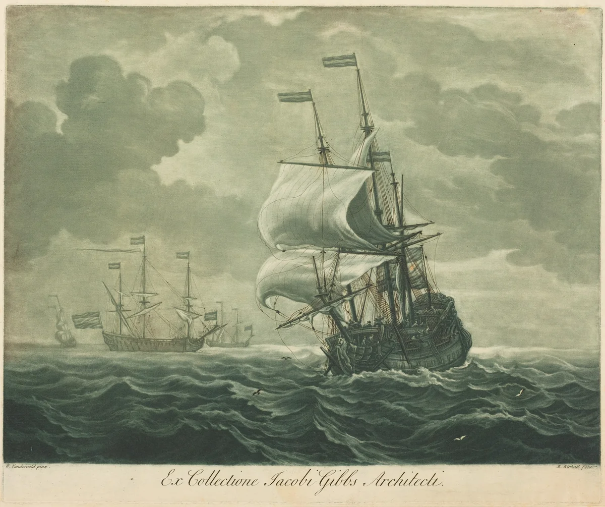 Shipping Scene from the Collection of Jacob Gibbs by Elisha Kirkall
Willem van de Velde the Elder, portfolio, 1682-1742
